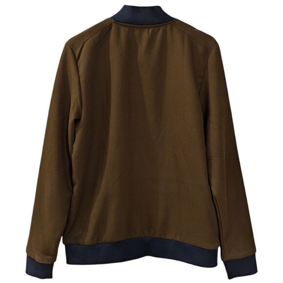 Devred 1902 Men's L Classic Bomber Jacket in Brown & Navy - Picture 2 of 8